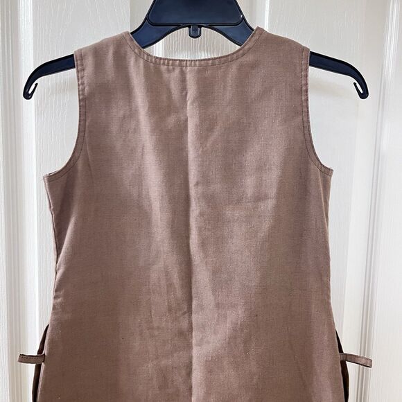 Vintage Girl Scouts Brownie Uniform Jumper Dress Front Zipper Girls Size 12 - Picture 11 of 14